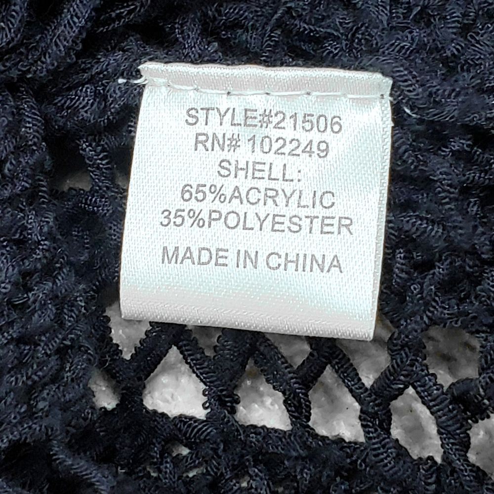 Anthropologie Skies Are Blue Knit Cardigan Open Front SMALL Navy Blue - Picture 7 of 8